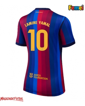 Barcelona Lamine Yamal #10 Tricou Fotbal Replică 2026-27 Femei Acasa Barcelona Lamine Yamal #10 Tricou Fotbal Replică 2026-27 Femei Acasa
